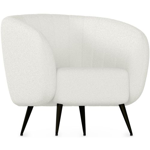 Buy Armchair with Armrests Upholstered in Boucle Fabric Nuba